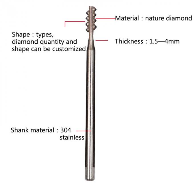 Ss304 Shank 48 Pieces Natural Diamond Mace Points 1