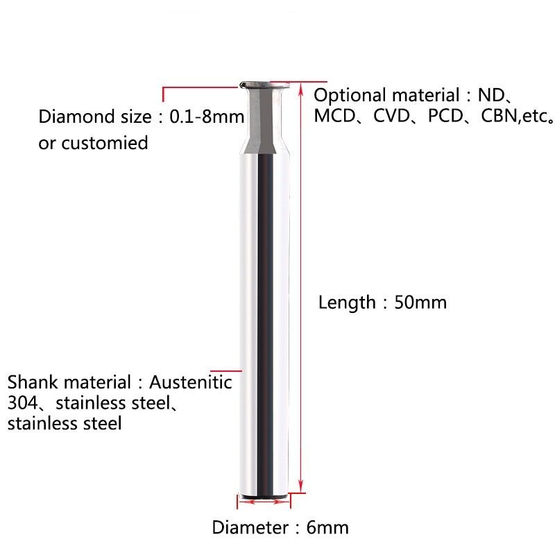 China T Type 1.0mm CNC Diamond Tools For Bangles Wedding Rings factory